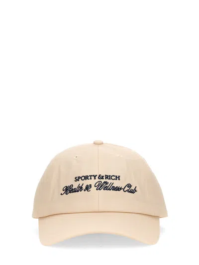 Sporty And Rich "h & W Club" Hat In Beige