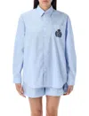 Sporty And Rich Sporty & Rich H&w Crest Oversized Shirt