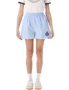 Sporty And Rich Sporty & Rich H&w Crest Poplin Short