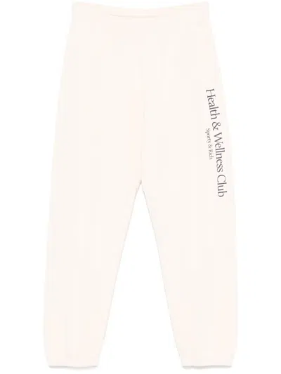 Sporty And Rich H&w Crest Track Pants In Neutrals