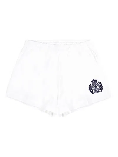 Sporty And Rich H&w Embroidered Shorts In White
