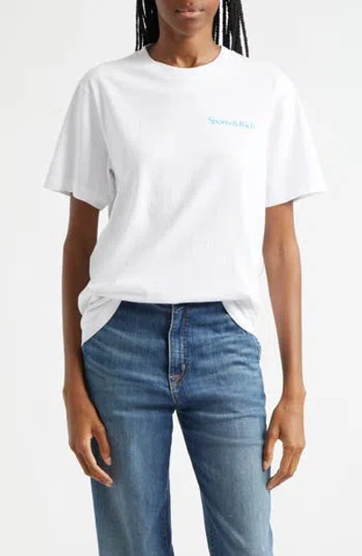 Sporty And Rich Sporty & Rich Health & Wellness Cotton Graphic T-shirt In White