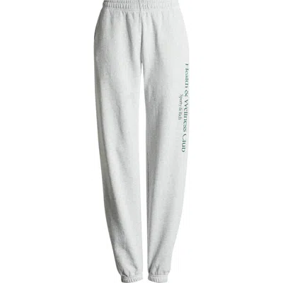 Sporty And Rich Sporty & Rich Health & Wellness Fleece Graphic Sweatpants In Grey