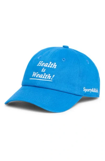 Sporty And Rich Sporty & Rich Health Is Wealth Embroidered Baseball Cap
