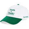 Sporty And Rich Sporty & Rich Health Is Wealth Embroidered Cotton Twill Baseball Cap In White