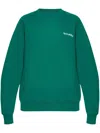 Sporty And Rich Sporty & Rich Health Is Wealth Cotton Crewneck Sweatshirt In Green