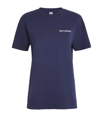 Sporty And Rich Health Is Wealth T-shirt In Blue