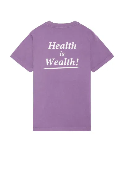 Sporty And Rich Health Is Wealth T-shirt In Dusty Grape