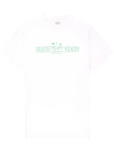 Sporty And Rich Health Resort Cotton T-shirt In Weiss