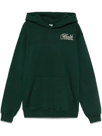 Sporty And Rich Health Script Hoodie In Green