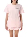 Sporty And Rich Script Health Tshirt Short Sleeves In Pink