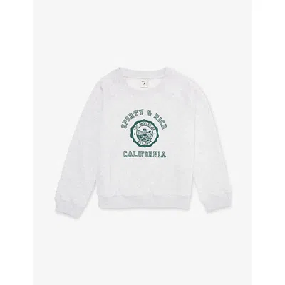 Sporty And Rich Kids' California Emblem Crewneck Cotton-blend Sweatshirt 2-14 Years Heather Gray