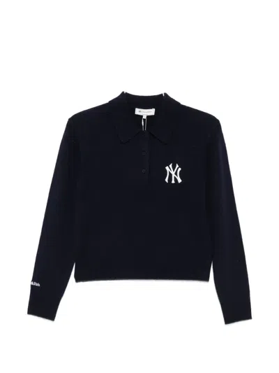 Sporty And Rich Heritage Yankees Embroidered Sweater In Blue