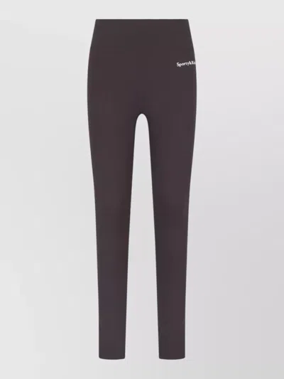 Sporty And Rich High Rise Lounge Underwear Straight Cut In Black