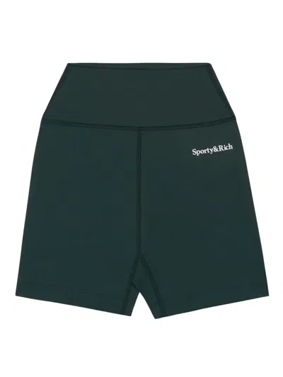 Sporty And Rich High-rise Shorts In Green