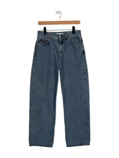 Pre-owned Sporty And Rich High-rise Straight Leg Jeans In Blue