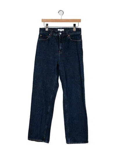 Pre-owned Sporty And Rich High-rise Wide Leg Jeans In Blue