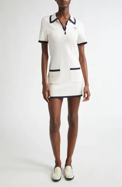 SPORTY AND RICH SPORTY & RICH HILARY MERINO WOOL POLO MINIDRESS