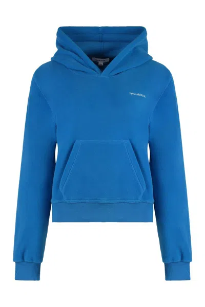Sporty And Rich Sporty & Rich Hooded Sweatshirt In Blue