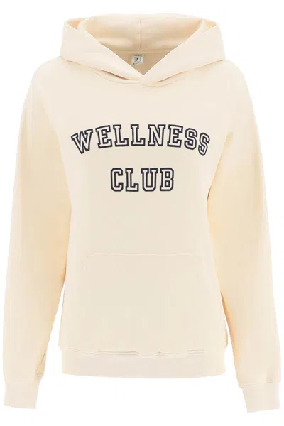 Sporty And Rich Hoodie With Lettering Logo In Neutral
