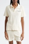 SPORTY AND RICH SPORTY & RICH HOTEL DU CAP COTTON TERRY CLOTH POLO