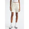 Sporty And Rich Womens Cream Eden Logo Text-embroidered Terry-cotton Shorts In Cream
