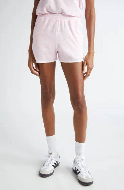 Sporty And Rich Sporty & Rich Hotel Du Cap Cotton Terry Shorts In Eden Pink