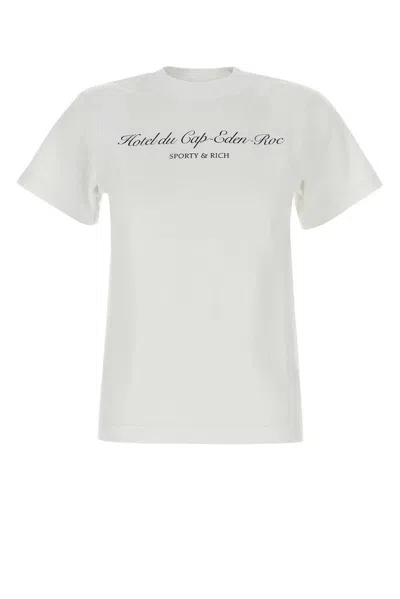 Sporty And Rich Sporty & Rich Hotel Du Cap Crewneck T In White