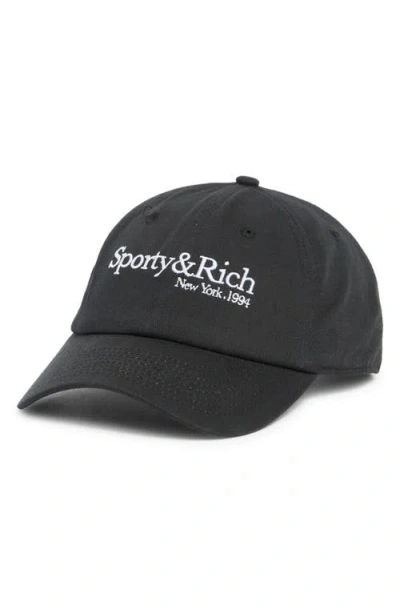 Sporty And Rich Sporty & Rich Hwcny Embroidered Baseball Cap