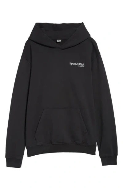 Sporty And Rich Sporty & Rich Hwcny Oversize Cotton Fleece Graphic Hoodie