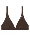 Sporty And Rich Jane Bikini Top In Brown