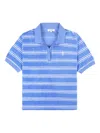 Sporty And Rich Juniper Striped T-shirt In Blue