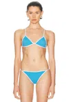 Sporty And Rich Kate Bikini Top In Blue