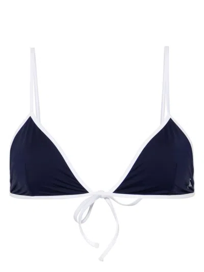 Sporty And Rich Kate Bikini Top In Blue