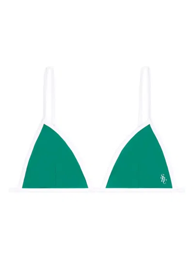 Sporty And Rich Kate Bikini Top In Green