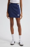 Sporty And Rich Kelly Logo-embroidered Skirt In Navy