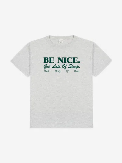 Sporty And Rich Sporty & Rich Kids Be Nice T-shirt In Gray