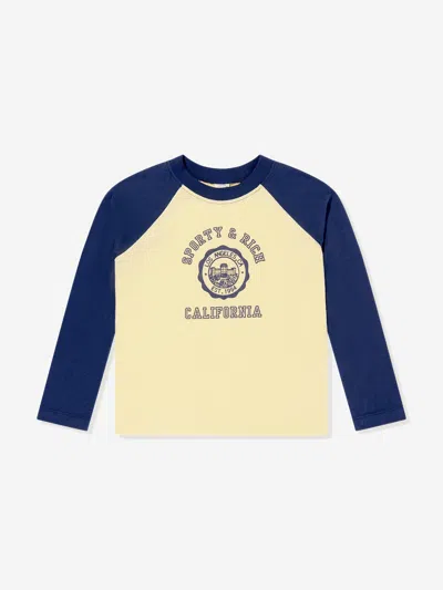 Sporty And Rich Sporty & Rich Kids California Emblem Baseball T-shirt In Yellow