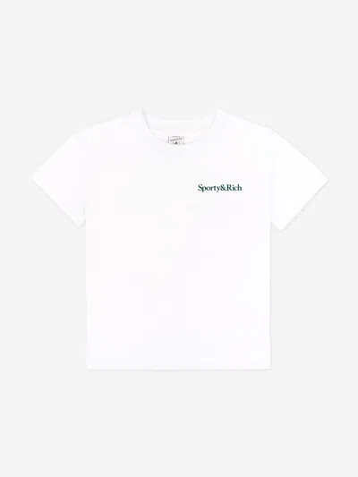 Sporty And Rich Sporty & Rich Kids Drink More Water T-shirt In White