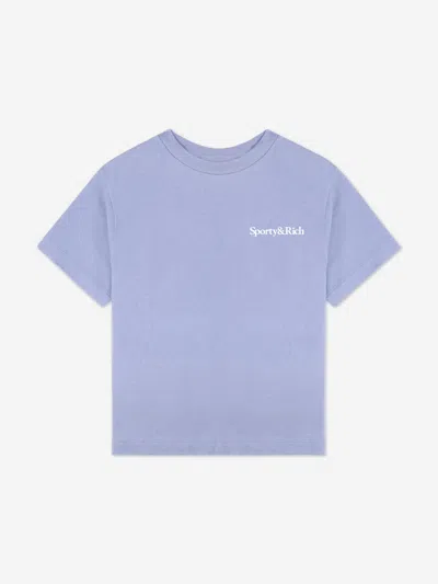 Sporty And Rich Sporty & Rich Kids Drink More Water T-shirt In Blue