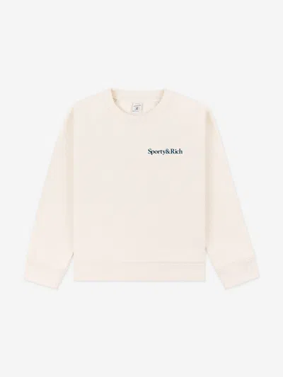 Sporty And Rich Sporty & Rich Kids Eat More Veggies Sweatshirt In Neutral