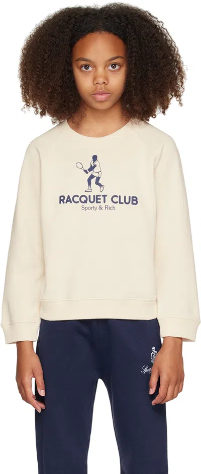 Sporty And Rich Kids Off-white 'racquet Club' Sweatshirt In 49 Cream