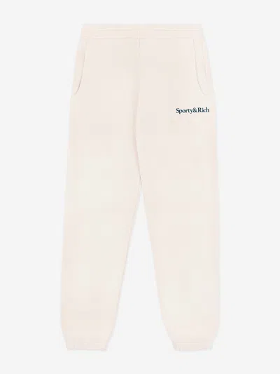 Sporty And Rich Sporty & Rich Kids Serif Logo Joggers In Neutral
