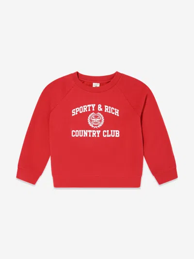 SPORTY AND RICH SPORTY & RICH KIDS VARSITY CREST SWEATSHIRT