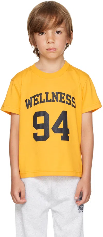 Sporty And Rich Kids Yellow 'wellness 94' T-shirt In 69 Gold