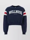 Sporty And Rich Wellness Ivy Rugby Crewneck Sweatshirt Navy White