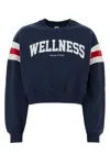 Sporty And Rich Wellness Ivy Rugby Crewneck Sweatshirt Navy White In Navy
