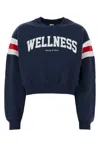 Sporty And Rich Wellness Ivy Rugby Crewneck Sweatshirt Navy White In Navy