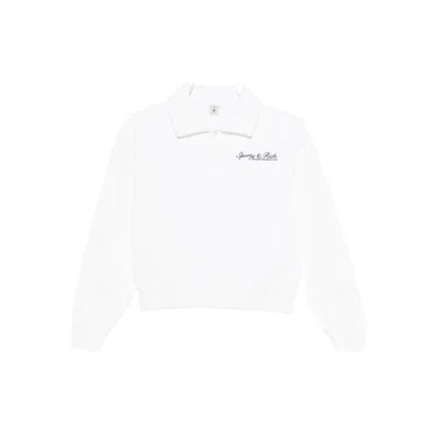 Sporty And Rich Syracuse Polo Sweatshirt In White