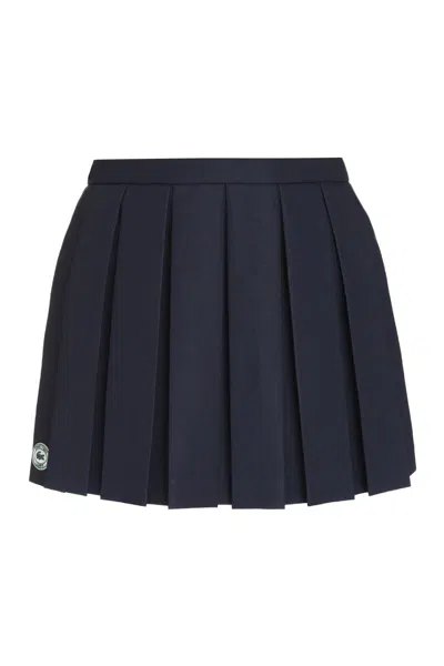 Sporty And Rich Sporty & Rich Lacoste X Sporty & Rich - Pleated Mini Skirt In Blue